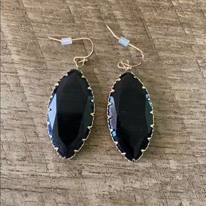 Black Teardrop Earrings